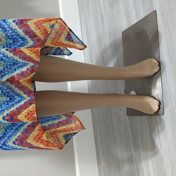 New Directions high and low zigzag Multi colored midi Skirt Size XL - Picture 3 of 12